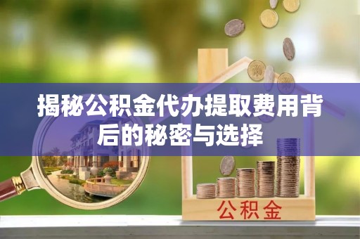 杭锦后旗揭秘公积金代办提取费用背后的秘密与选择