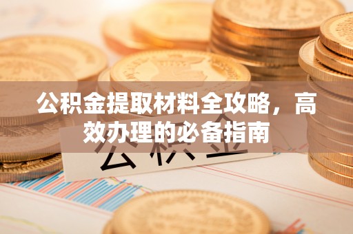 杭锦后旗公积金提取材料全攻略，高效办理的必备指南