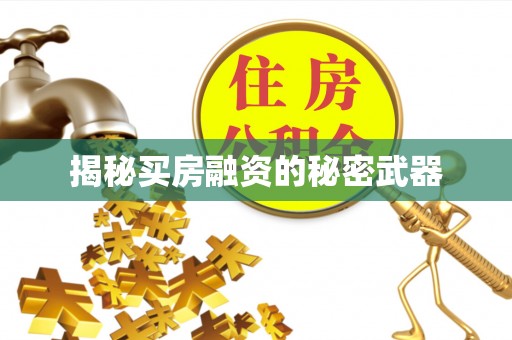 杭锦后旗揭秘买房融资的秘密武器